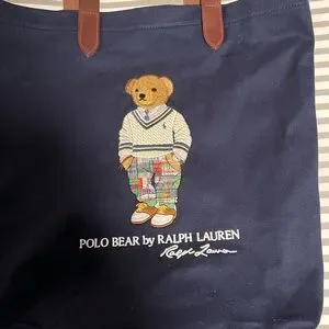 バッグ vintage tote bag bear navy Polo Ralph Lauren Tote Bag Bear | Grailed